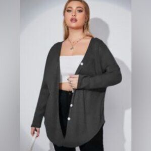 Waffle Knit Button Up Shirt